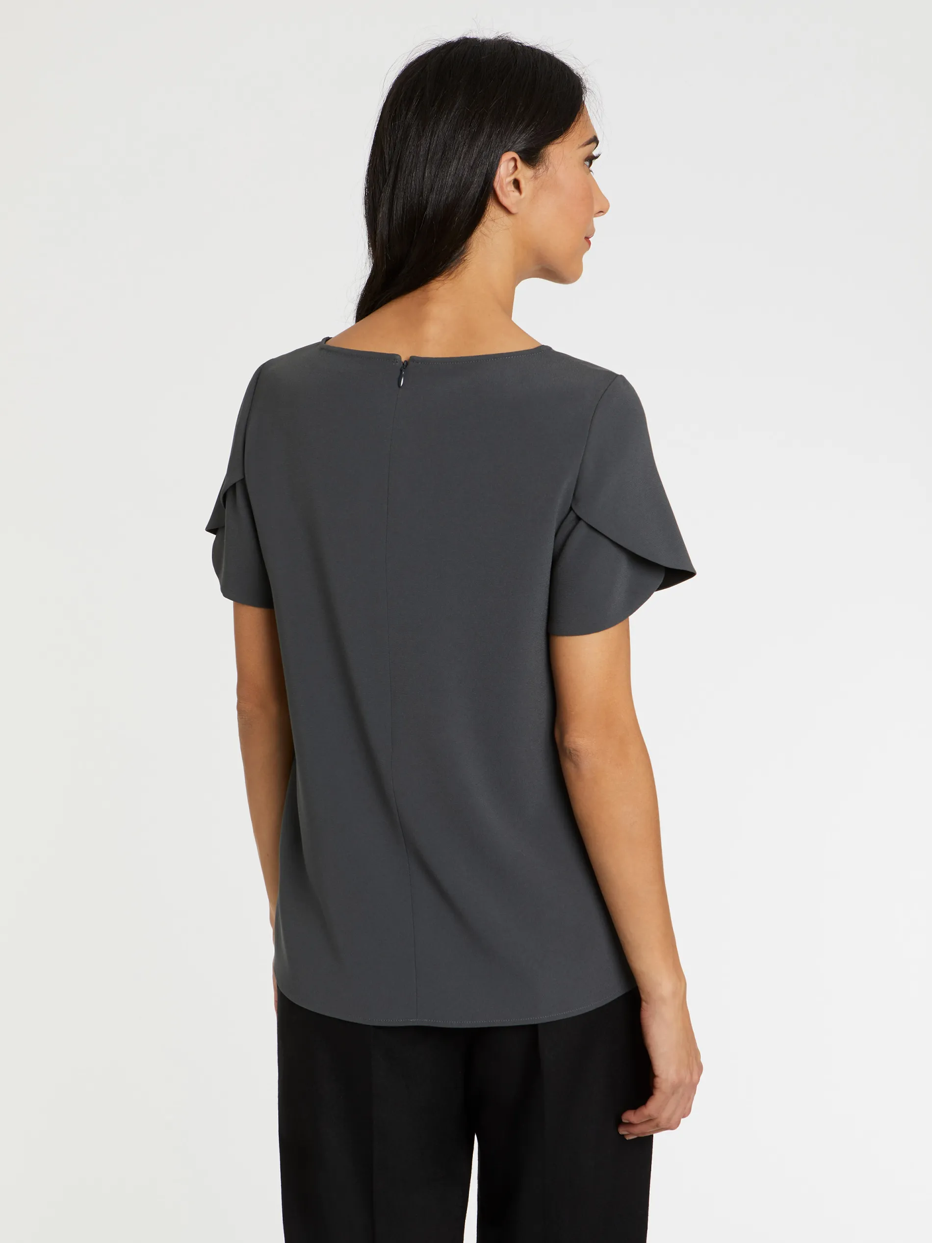 Paule Ka Top Manches Courtes En Tissu Crepe<Femme Tops