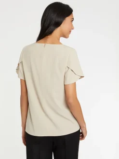 Paule Ka Top Manches Courtes En Tissu Crepe<Femme Tops