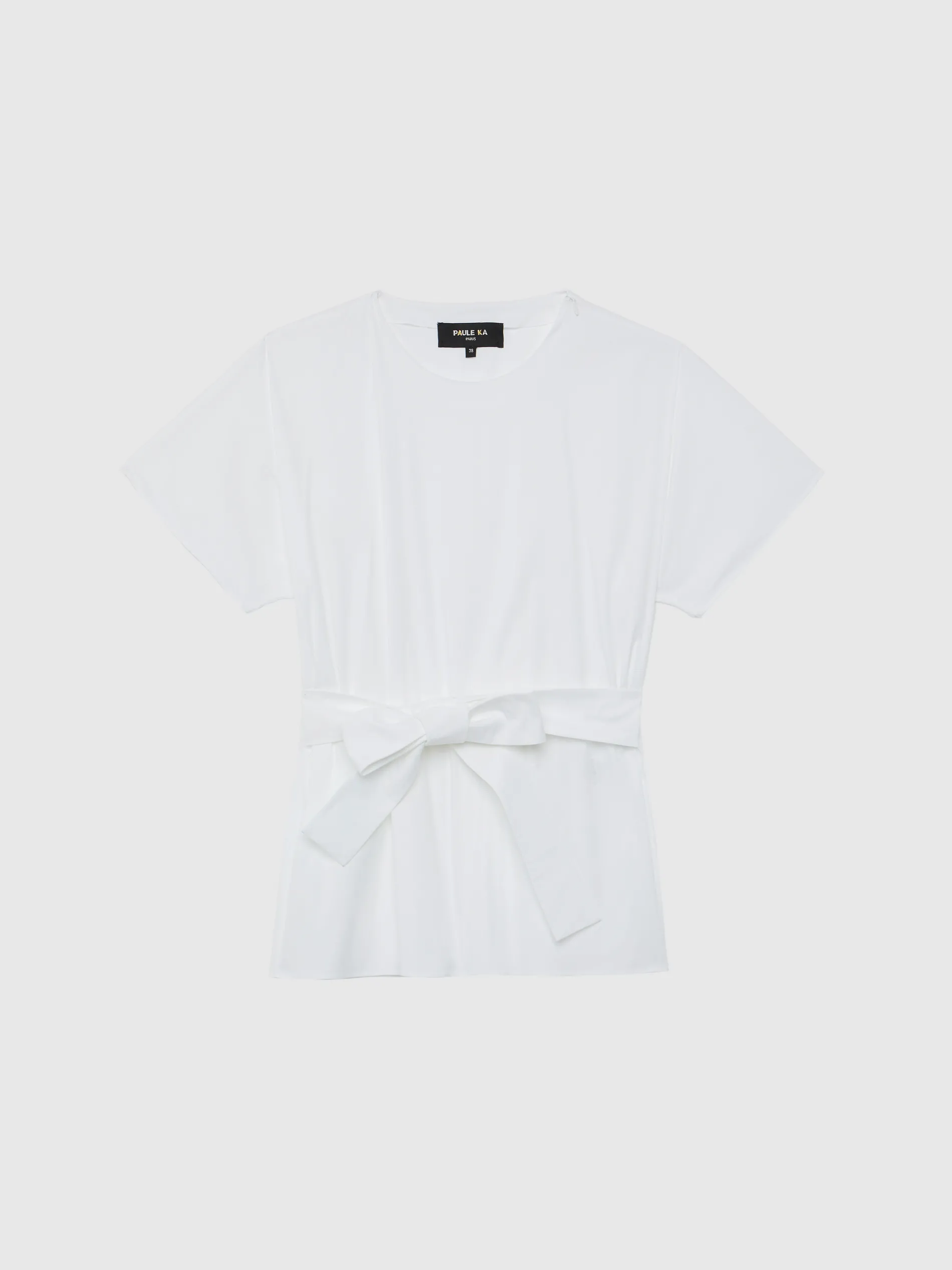 Paule Ka Top Noue A La Taille En Popeline De Coton<Femme Tops