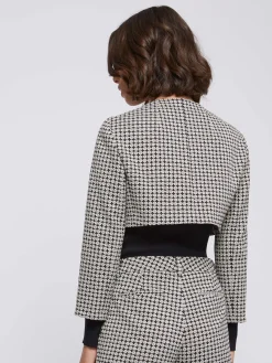 Paule Ka Veste Bolero A Noeud En Jacquard Imprime Paquerettes<Femme Vestes
