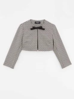 Paule Ka Veste Bolero A Noeud En Jacquard Imprime Paquerettes<Femme Vestes