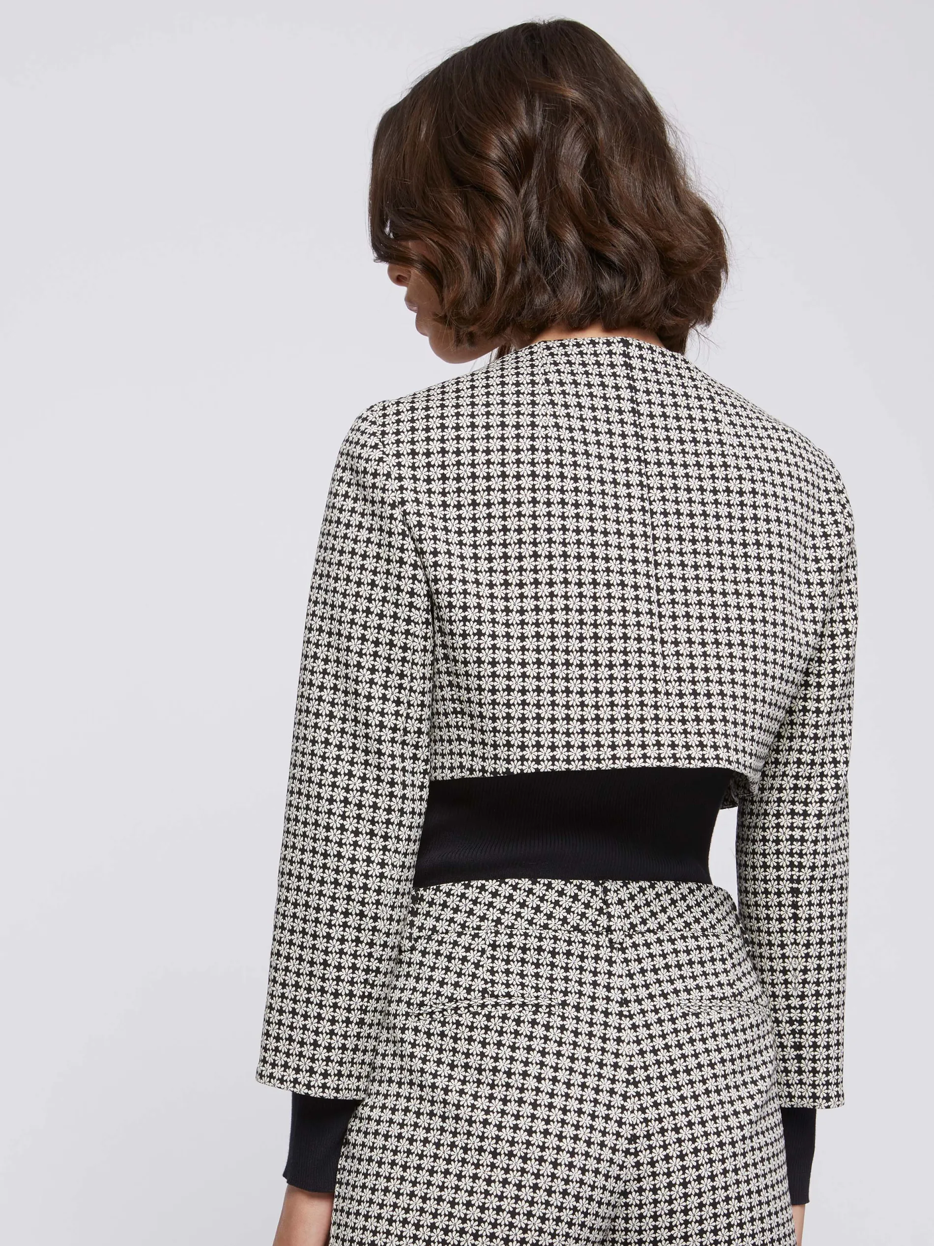 Paule Ka Veste Bolero A Noeud En Jacquard Imprime Paquerettes<Femme Vestes