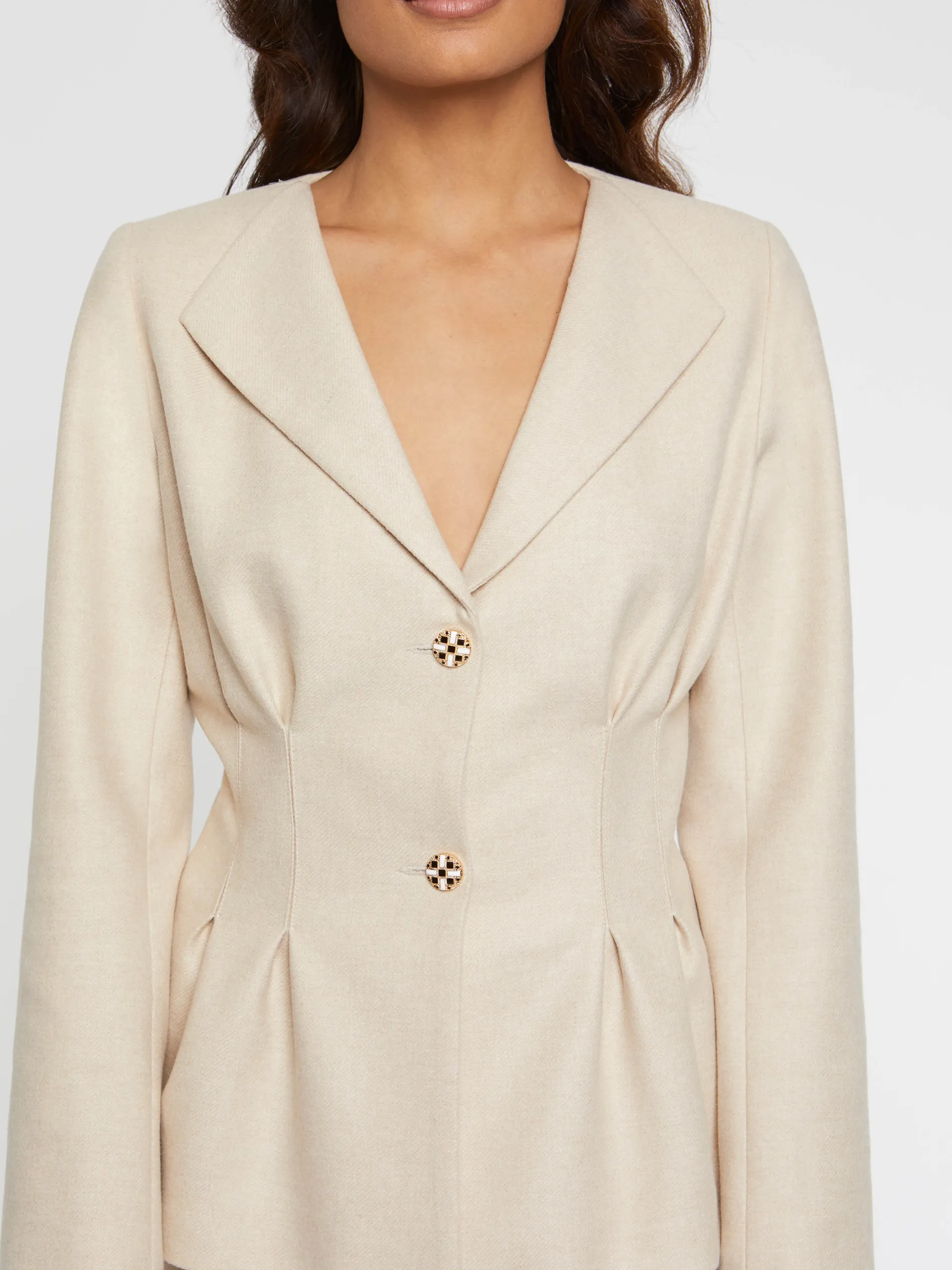 Paule Ka Veste Cintree En Flanelle<Femme Vestes
