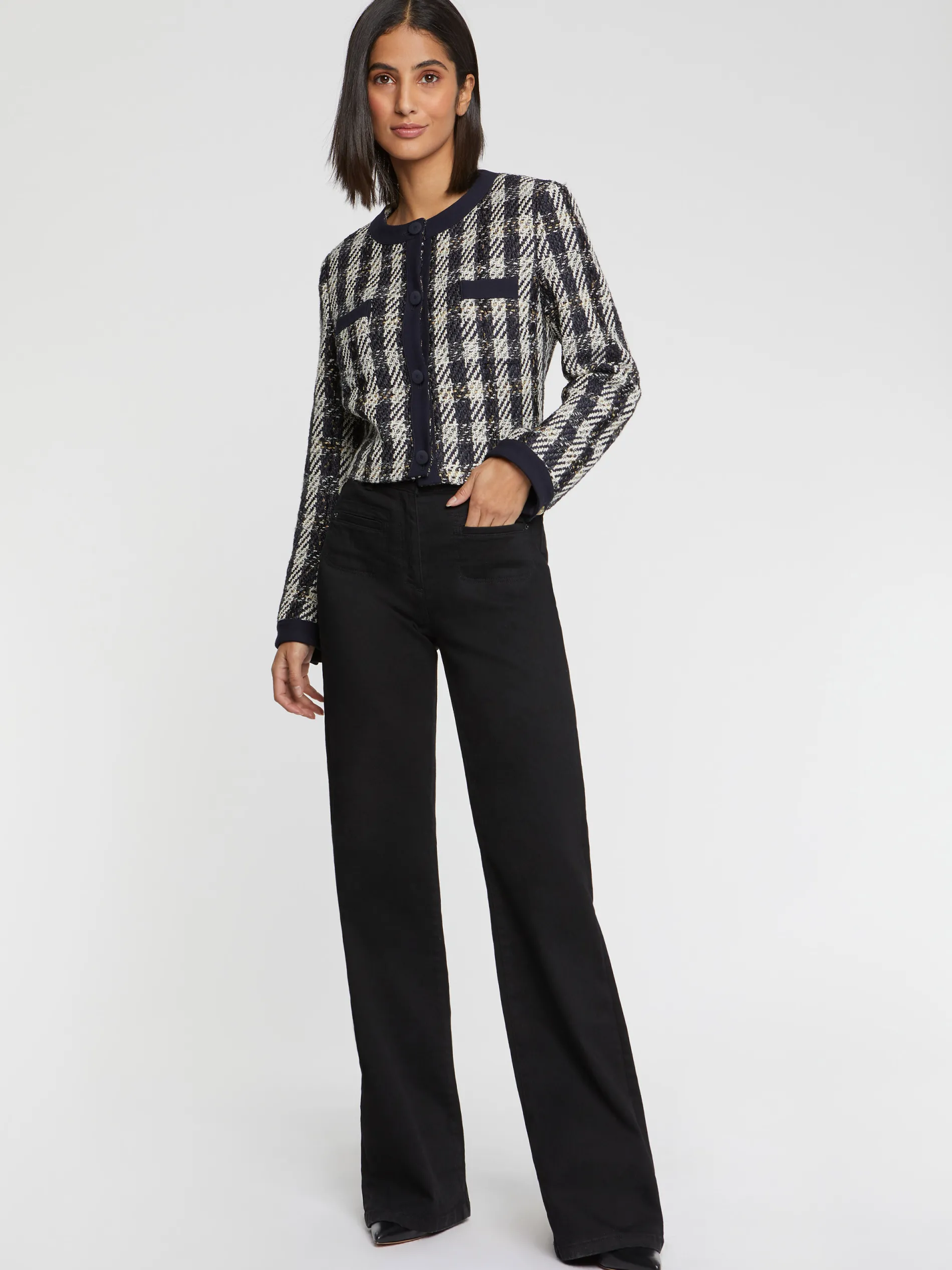 Paule Ka Veste Courte A Motif Pied-De-Coq<Femme Vestes