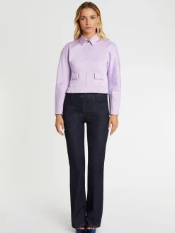 Paule Ka Veste Courte Cintree En Satin<Femme Vestes