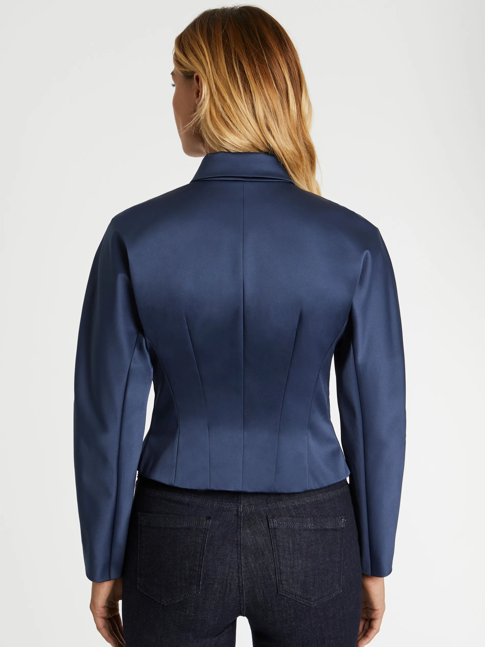Paule Ka Veste Courte Cintree En Satin<Femme Vestes