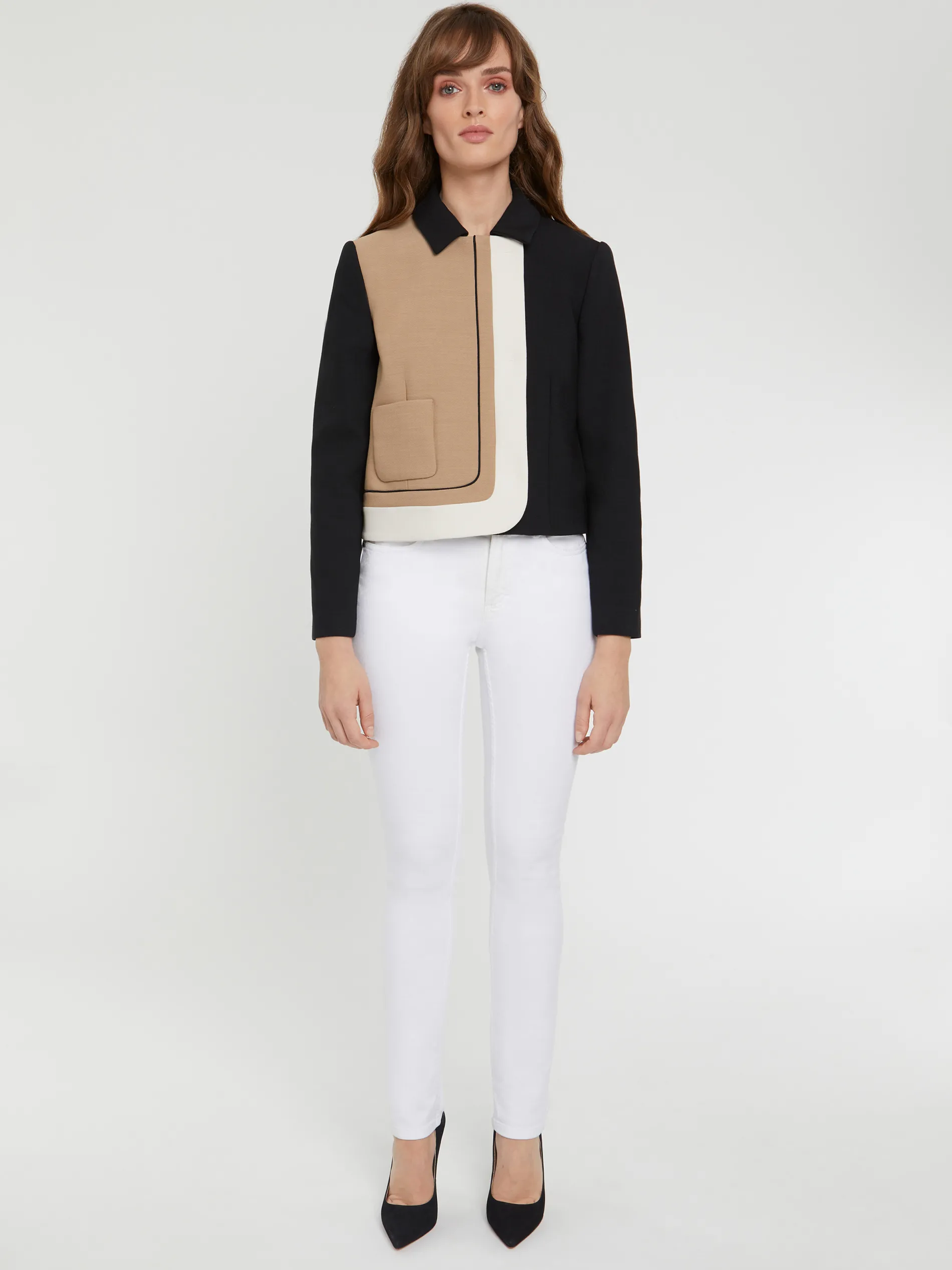 Paule Ka Veste Courte Graphique En Tricotine Stretch<Femme Vestes