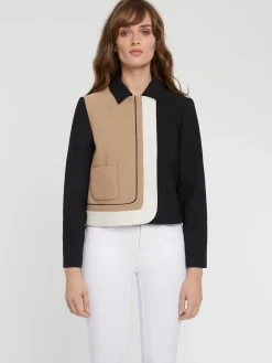Paule Ka Veste Courte Graphique En Tricotine Stretch<Femme Vestes