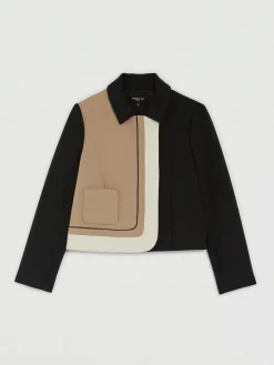 Paule Ka Veste Courte Graphique En Tricotine Stretch<Femme Vestes