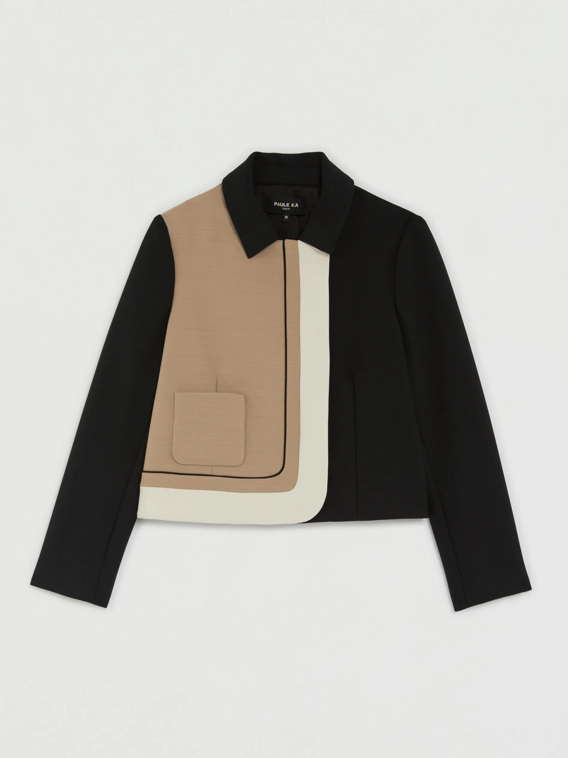Paule Ka Veste Courte Graphique En Tricotine Stretch<Femme Vestes