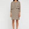 Paule Ka Veste Courte Imprimee Pied-De-Poule A Noeud<Femme Vestes