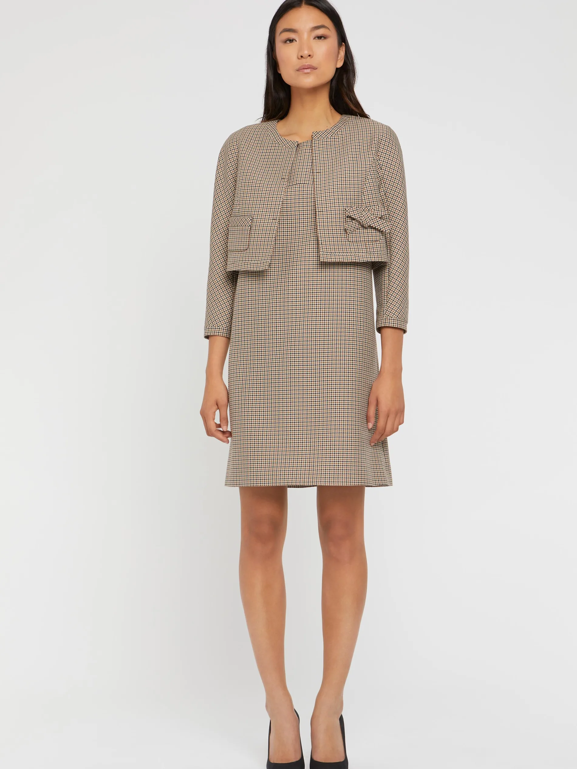 Paule Ka Veste Courte Imprimee Pied-De-Poule A Noeud<Femme Vestes