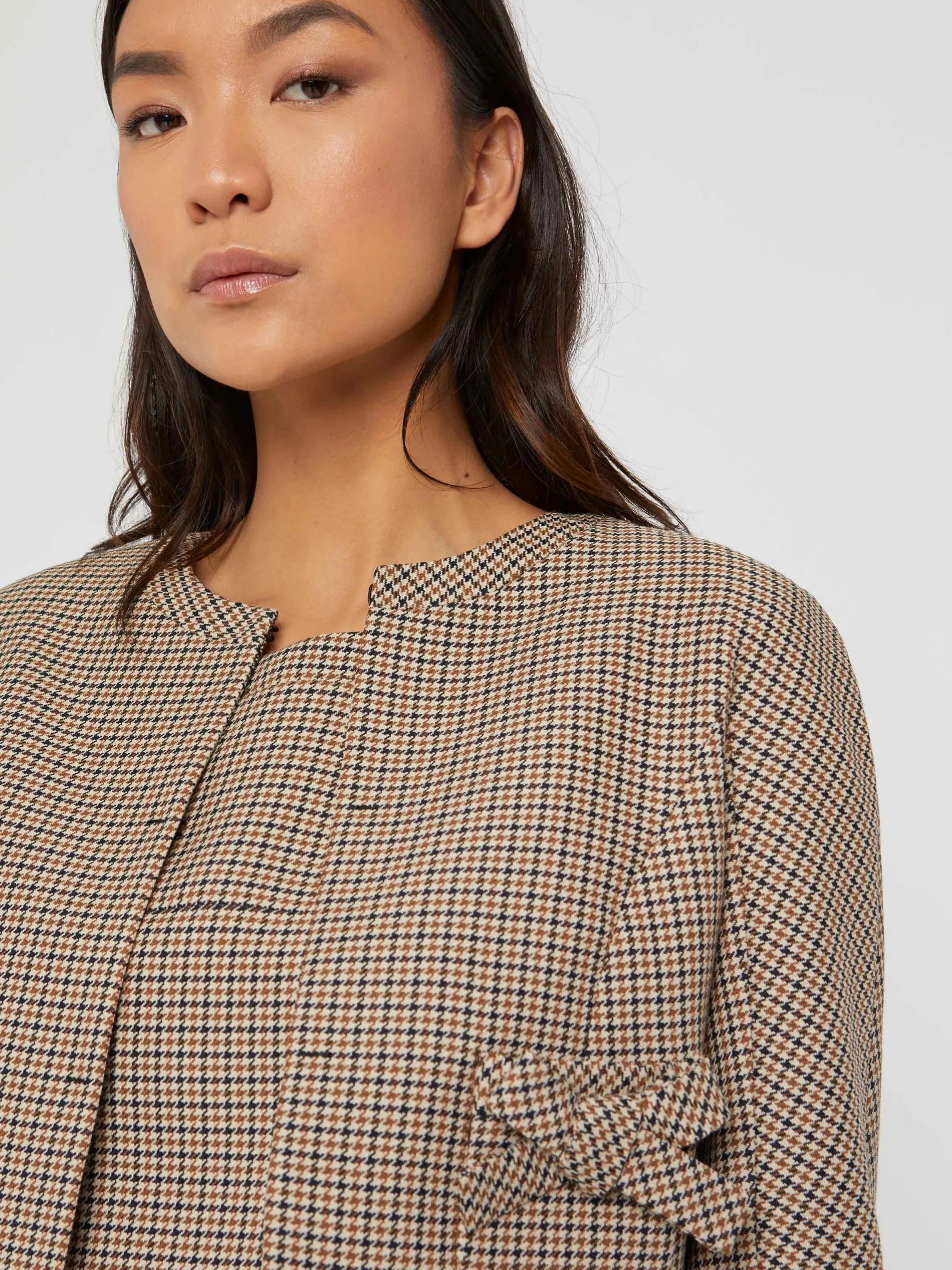 Paule Ka Veste Courte Imprimee Pied-De-Poule A Noeud<Femme Vestes
