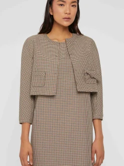 Paule Ka Veste Courte Imprimee Pied-De-Poule A Noeud<Femme Vestes