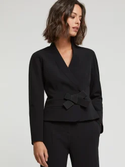 Paule Ka Veste Croisee En Crepe Envers Satin<Femme Vestes