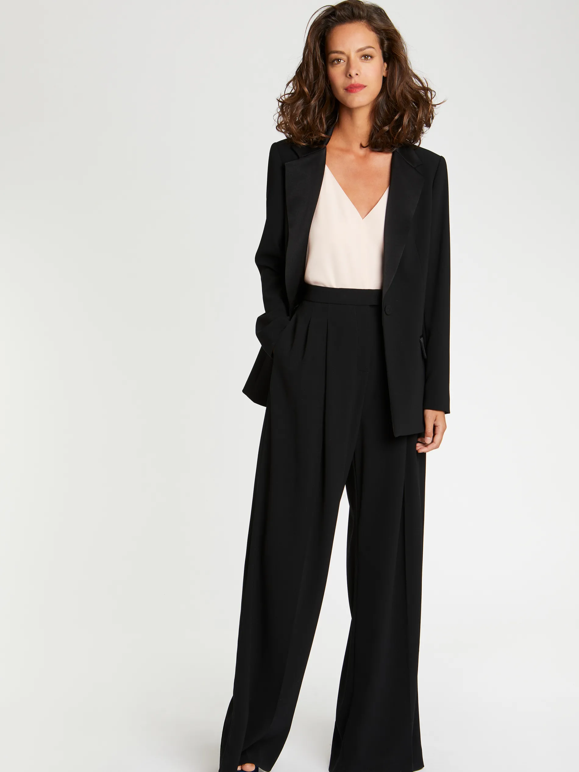 Paule Ka Veste De Costume Droite En Tissu Crepe<Femme Vestes