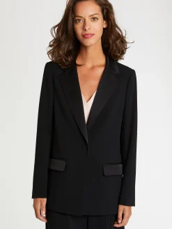 Paule Ka Veste De Costume Droite En Tissu Crepe<Femme Vestes