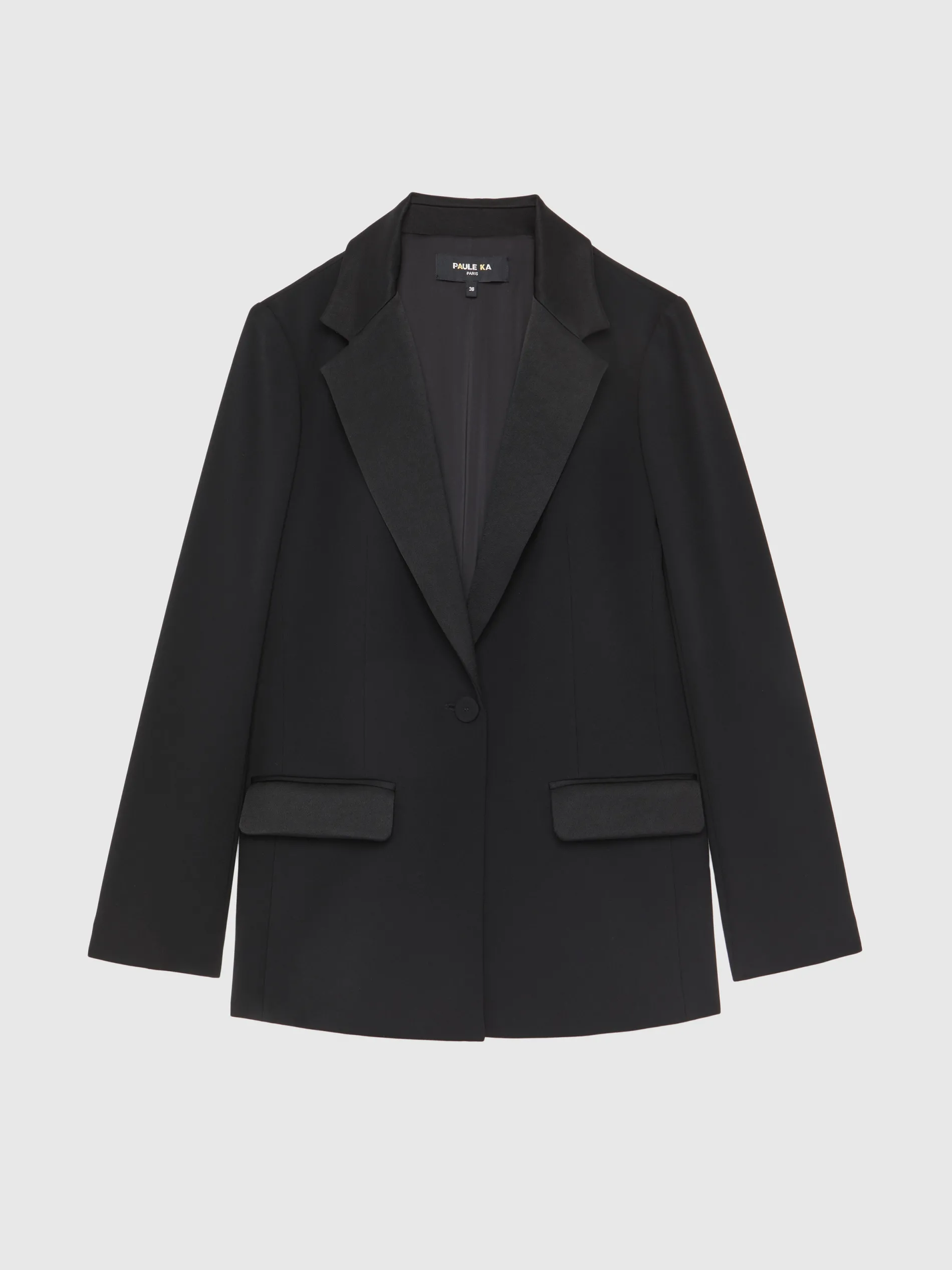 Paule Ka Veste De Costume Droite En Tissu Crepe<Femme Vestes
