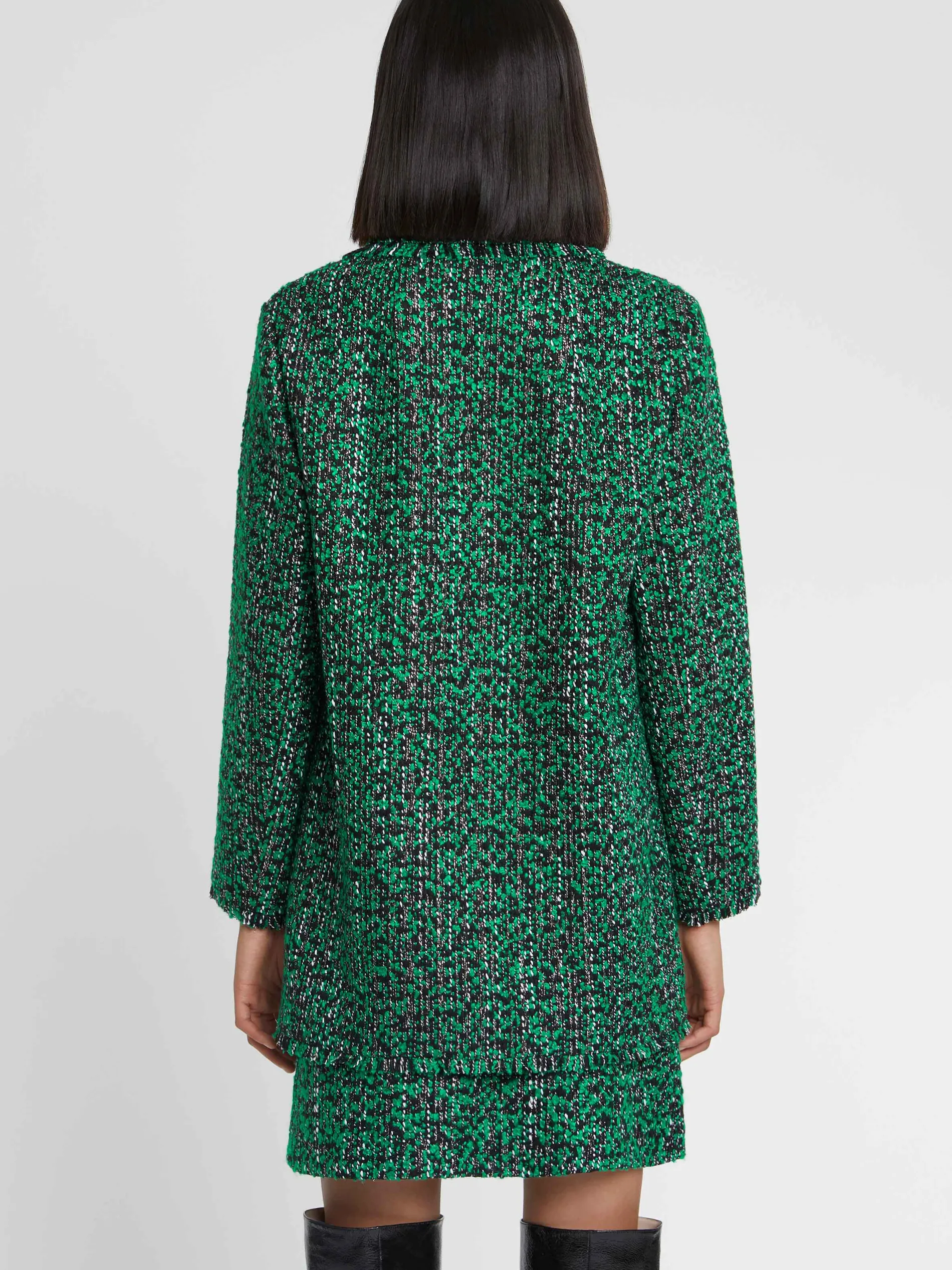 Paule Ka Veste Longue En Tweed Bicolore<Femme Vestes